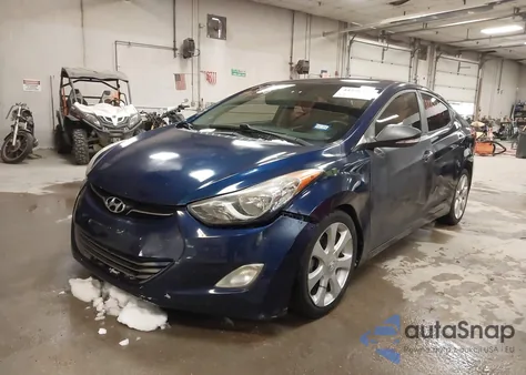 2013 Hyundai Elantra Limited z USA, uszkodzony, nr VIN 5NPDH4AE8DH232673